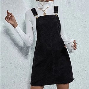 Corduroy Pocket Front Overall Dress